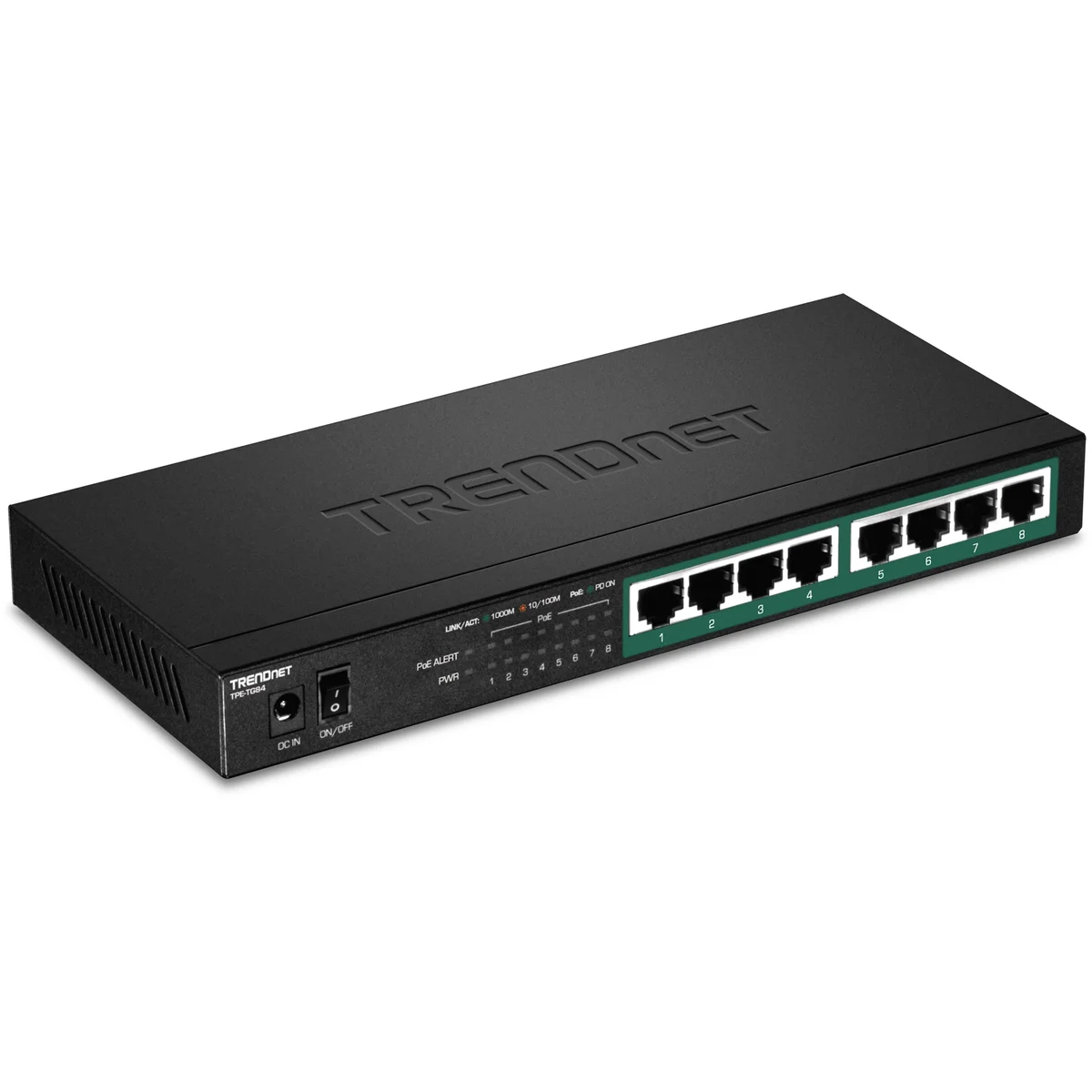 TRENDnet TPE-TG84 8-Port Gigabit PoE+ Switch (120W)