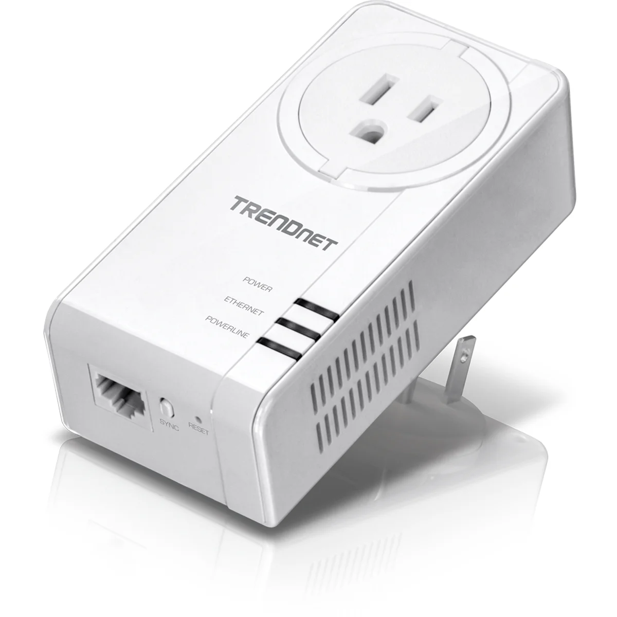 TRENDnet TPL-423E Powerline 1300 AV2 Adapter with Built-in Outlet