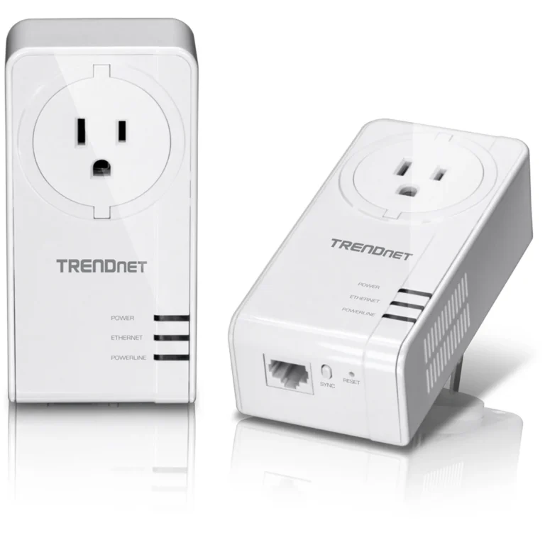 TRENDnet TPL-423E2K Powerline 1300 AV2 Adapter Kit  with Built-in Outlet