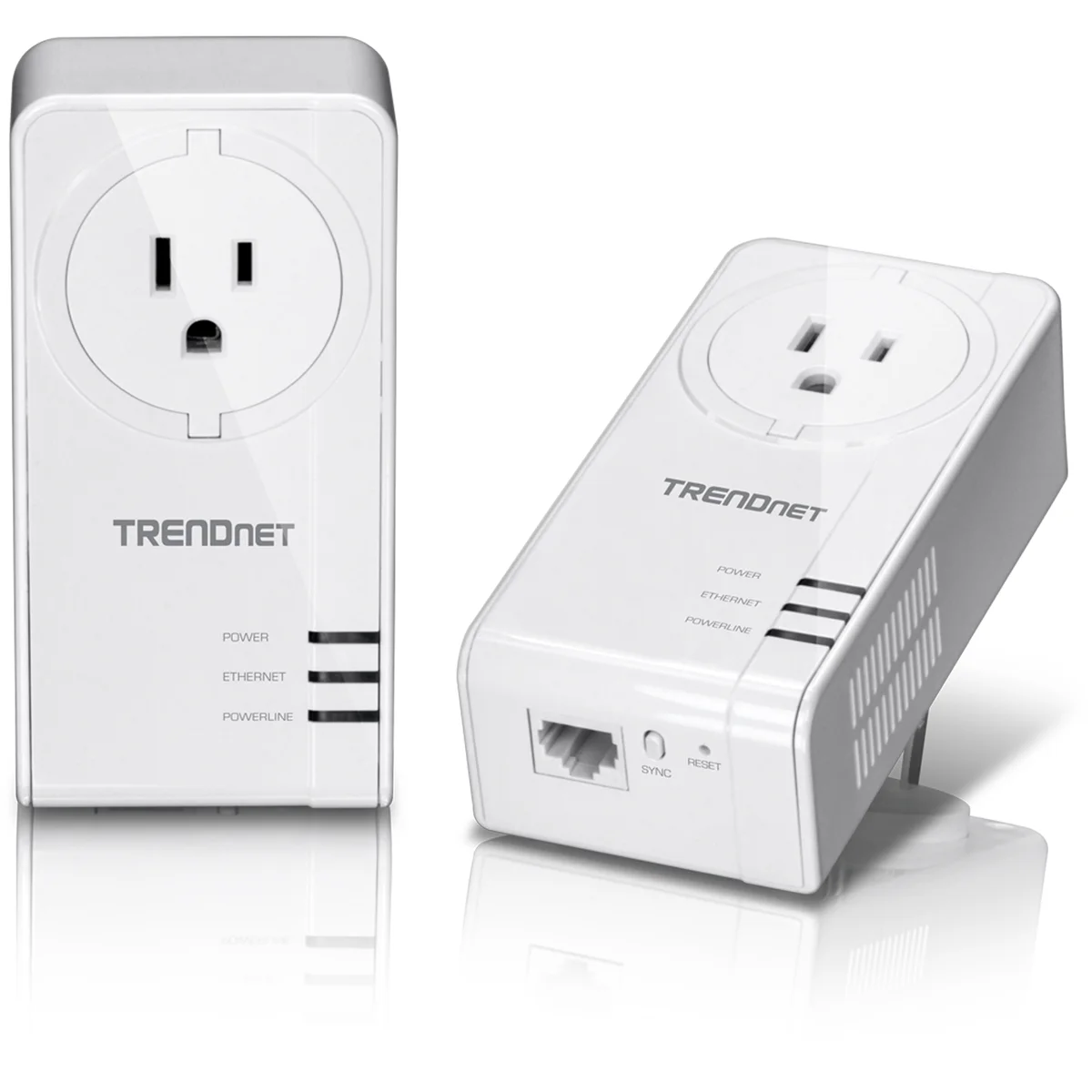 TRENDnet TPL-423E2K Powerline 1300 AV2 Adapter Kit  with Built-in Outlet