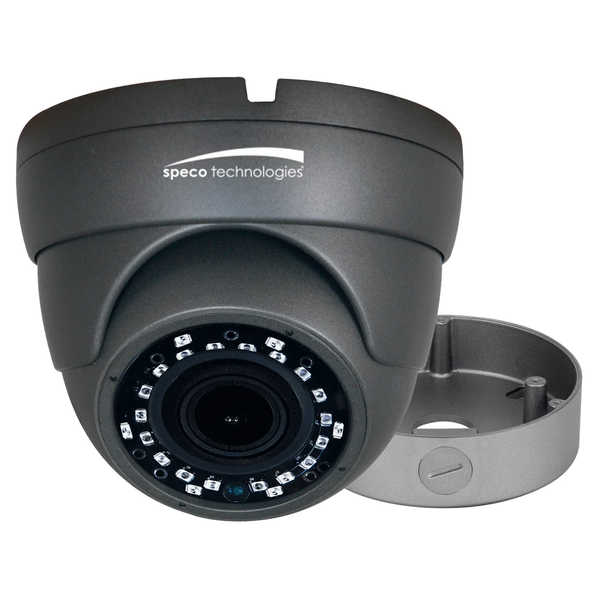 Speco Technologies VLDT3GM 2MP HD-TVI Eyeball Camera, 2.8-12 mm Motorized Lens, Included Junx Box, UL, Grey Housing