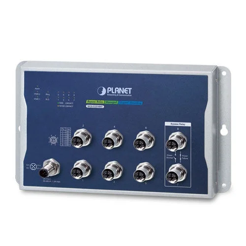 Planet WGS-5225-8MT Industrial L2+ 8-Port 10/100/1000T M12 Wall-mount Managed Switch