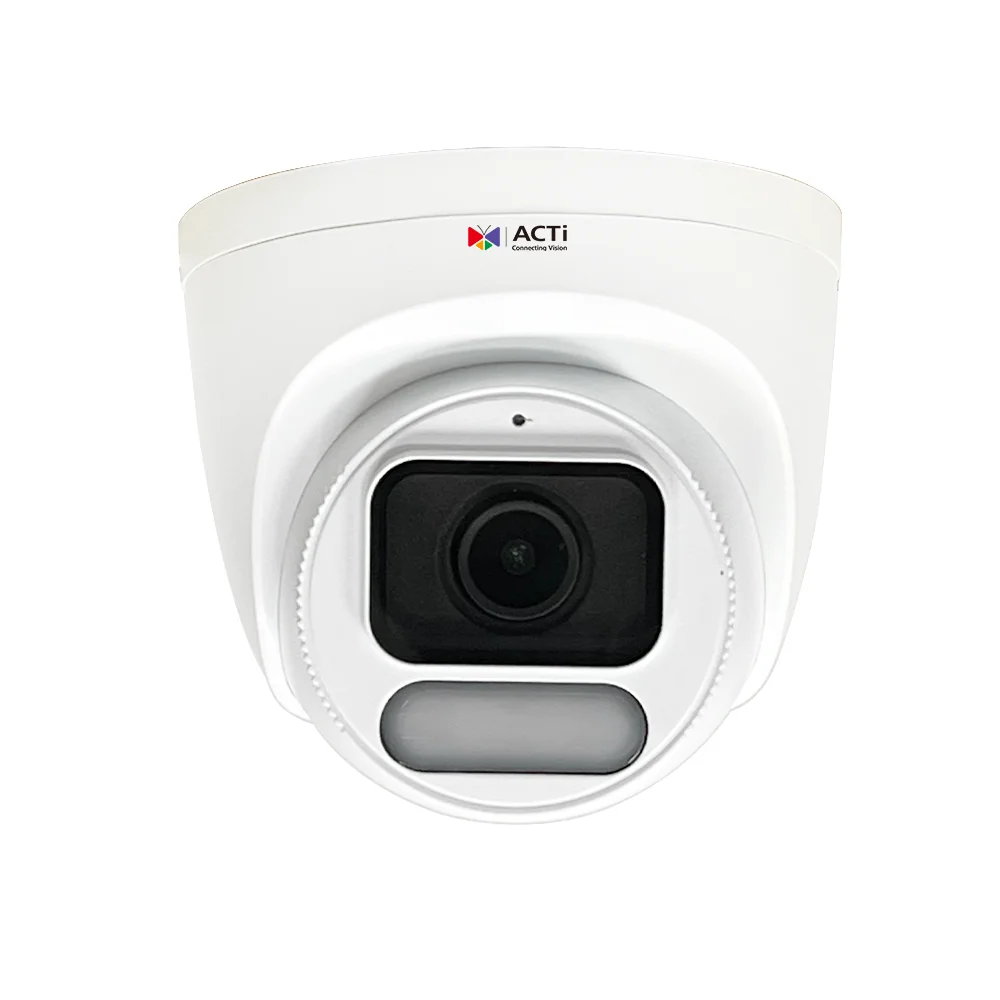 ACTi Z54 4MP Deep Learning AI ColorGuard f2.8mm Outdoor Fixed Turret with White LED 40m
